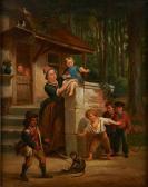 WAGNER 1800-1800,Famille réjouie par l’’apprenti saltimbanque,1866,Horta BE 2015-02-09