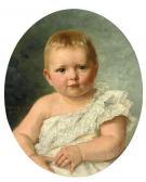 WAGNER GROSCH Klara 1863-1932,Portrait eines reizenden Kleinkindes,1889,Zeller DE 2007-09-20