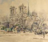 WAGNER H.F,Parisian scene with figures, Notre Dame in the background,Biddle and Webb GB 2007-05-04