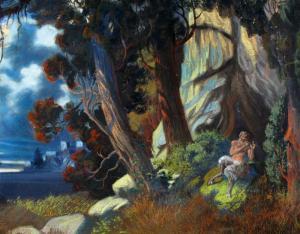 WAGNER Hans 1885-1949,Landscape with Mythological Figure,Tiroche IL 2010-10-08
