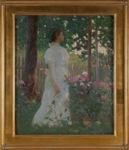 WAGNER Jacob 1852-1898,Woman in a garden,Eldred's US 2023-04-07