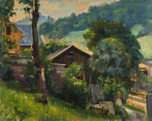 WAGNER Karl 1877-1966,Houses in the Valley,1939,Palais Dorotheum AT 2018-05-26