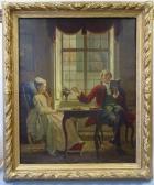 WAGNER M,Young maiden at study with governor reading aloud,,1879,Richard Winterton GB 2016-05-25