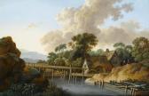 WAGNER Maria Dorothea 1719-1792,LANDSCAPE WITH FIGURES AT A WATERMILL,Mellors & Kirk GB 2008-07-03
