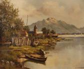 WAGNER Otto 1841-1918,Blick von der Fraueninsel auf die umliegenden Berg,Mehlis DE 2020-02-27
