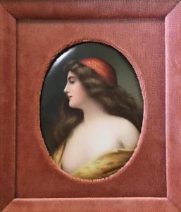 WAGNER 1800-1900,PAINTED PORCELAIN PLAQUE,Burchard US 2022-02-19