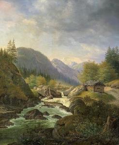 WAGNER Richard Carl 1882-1945,Alpenlandschaft mit Wildbach,Galerie Bassenge DE 2017-05-26