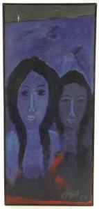 WAHAB Jaffer 1941,Two women,1983,Burstow and Hewett GB 2013-03-27