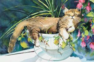 WAHL Irene 1927-2022,Untitled - Kitten in a Flower Pot,Levis CA 2023-11-05