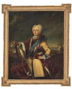 WAHL Johann Salomon,Portrait of Frederik IV (1671–1730) wearing armor ,Bruun Rasmussen 2021-03-08