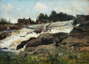 WAHLBERG Alfred 1834-1906,Forsen, Knappsta,1881,Uppsala Auction SE 2023-12-12