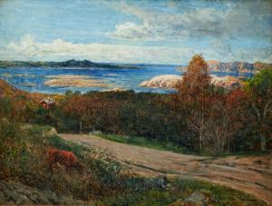 WAHLBERG Alfred 1834-1906,Utsikt mot havet,Uppsala Auction SE 2023-12-12