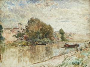 WAHLBERG Alfred 1834-1906,Vid Oise,Uppsala Auction SE 2023-12-12