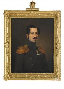WAHLBERGSON Erik 1808-1865,Porträtt av Oscar I av Sverige-Norge - mi,1844,Stockholms Auktionsverket 2012-06-12