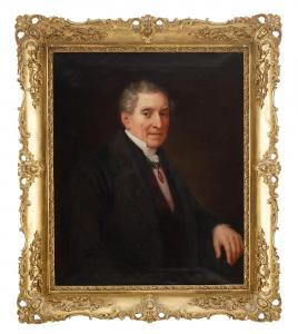 WAHLBERGSON Erik 1808-1865,Porträtt av silversmeden Erik Adolf Zethe,1851,Stockholms Auktionsverket 2015-06-02