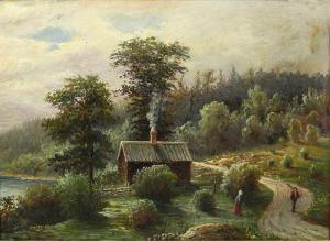 WAHLQUIST Ernfried 1815-1895,Swedish Countryside with Figures,Clars Auction Gallery US 2019-10-12