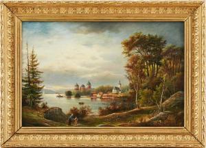 WAHLQUIST Ernfried 1815-1895,Vy mot Gripsholms slott,1887,Uppsala Auction SE 2023-08-15