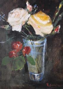 WAHLSTRÖM Rune 1916,Still Life with Roses in a Glass Vase,John Nicholson GB 2017-06-28