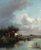 WAINEWRIGHT Thomas Francis 1794-1883,Cattle watering,1868,Christie's GB 2002-05-23
