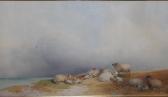 WAINEWRIGHT Thomas Francis 1794-1883,Sheep in a coastal landscape,1870,Cuttlestones GB 2016-12-02