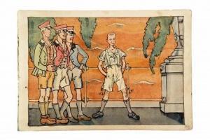 WAINWRIGHT Albert 1898-1943,four young men in traditional german dres,Fieldings Auctioneers Limited 2015-10-24