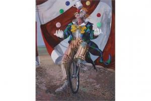 WAINWRIGHT Francis 1940,A juggling clown on a unicycle,1986,Peter Wilson GB 2015-03-05