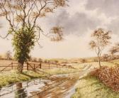 WAITE Edward Wilkins 1854-1924,country lane,Burstow and Hewett GB 2007-06-27