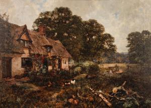WAITE Edward Wilkins 1854-1924,Fishing by the cottage,Bonhams GB 2023-03-08