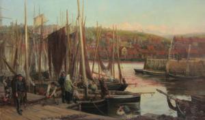 WAITE William Arthur 1875-1896,Fishing Fleet in Whitby Harbour,David Duggleby Limited GB 2017-09-15