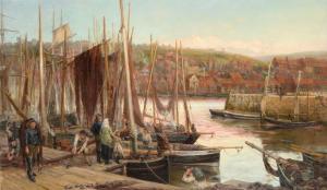 WAITE William Arthur 1875-1896,Whitby Harbour,Tennant's GB 2017-03-25