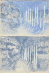 Wakabayashi Isamu 1936-2003,Blue Drawing #24,1988,Mainichi Auction JP 2023-01-13