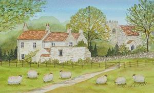WAKEFIELD Mark,COTSWOLD VILLAGE SCENE,Ross's Auctioneers and values IE 2015-08-12