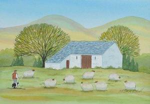WAKEFIELD Mark,SHEEP BY THE WHITE BARN,Ross's Auctioneers and values IE 2016-09-07