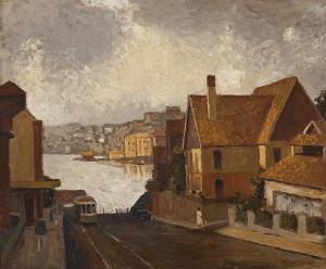 WAKELIN Roland Shakespeare 1887-1971,HAYES STREET, NEUTRAL BAY,1945,Deutscher and Hackett 2014-08-27