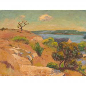 WAKELIN Roland Shakespeare 1887-1971,Hillside Near Watsons Bay,Leonard Joel AU 2025-03-18