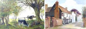 WALBOURN Peter 1910-2002,countryside scene with two cow,20th century,Batemans Auctioneers & Valuers 2020-09-05