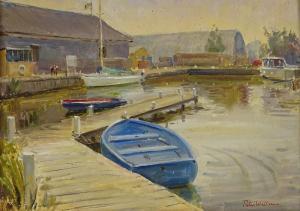 WALBOURN Peter 1910-2002,the boat yard at Stalham Norfolk,Burstow and Hewett GB 2018-12-13