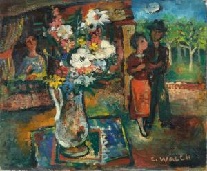 WALCH Charles,Les amoureux au bouquet,1937/38,Artcurial | Briest - Poulain - F. Tajan 2022-12-07