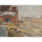 WALCHER F E 1895-1955,St. Louis Railyards,1940,Ripley Auctions US 2012-05-19