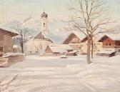 WALCHER Willy,*  "Bayrisches Dorf im Winter mit Blick auf die Zu,Palais Dorotheum 2013-05-15