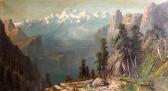 WALCOM J 1800-1800,An expansive mountain landscape with a view of a c,1885,Bonhams GB 2014-02-23