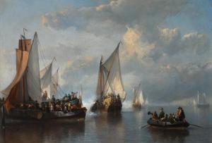 WALDORP Anthonie,A Dutch harbour with a warship firing a salute,Woolley & Wallis 2023-03-08
