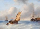 WALDORP Anthonie 1803-1866,Dutch fishermen off the coast,Venduehuis NL 2017-11-15