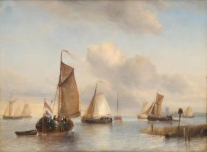 WALDORP Anthonie 1803-1866,Sailing boats on calm water,Venduehuis NL 2023-05-25