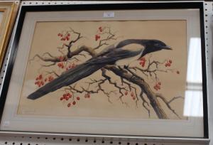 Walduck Desmund Eric 1920-1995,Magpie on a Branch,1969,Tooveys Auction GB 2018-07-11
