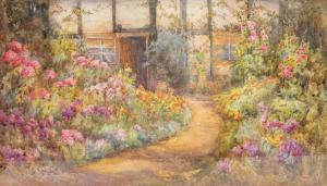 WALE John Porter 1860-1920,Cottage Garden,Hansons GB 2022-06-30