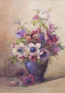 WALE John Porter 1860-1920,Still life vase of Anemones,Hansons GB 2022-06-30