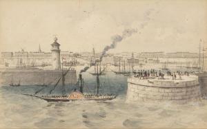 WALKER Edmund 1820-1890,Ramsgate Harbour,Dogny Auction CH 2020-07-07