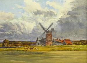 WALKER Edward 1879-1955,Windmills under Heavy Skies,David Duggleby Limited GB 2019-06-07