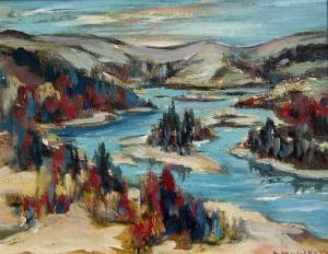 WALKER Ella May 1892-1960,Fall River Landscape,Westbridge CA 2016-04-03